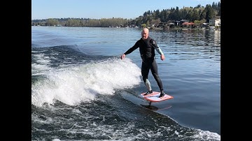 How to Wake Foil Without the Rope - Step 3: Become stable and drop the rope