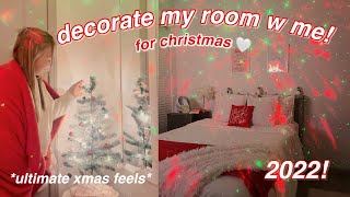 DECORATE my room for CHRISTMAS with me! 2022 xmas room makeover