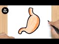 #393 How to Draw a Stomach - Easy Drawing Tutorial