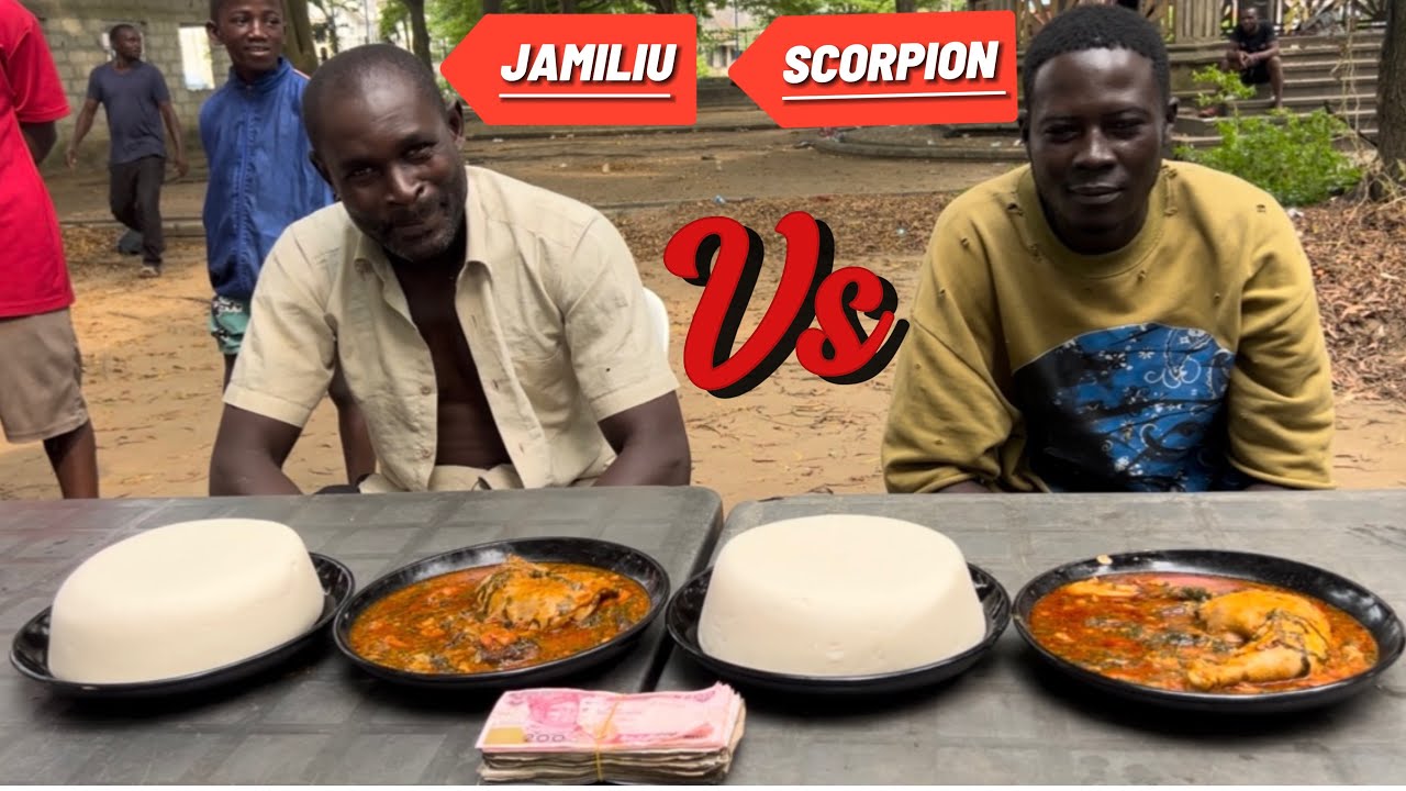 EATING COMPETITION FIRST PERSON TO FINISH MOUNTAIN OF FUFU AND OFÉ OGBONO WIN 100,000 