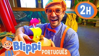 ⛵ Blippi Visita um Museu de Ciências ⛵ | 2 HORAS DO BLIPPI BRASIL! | Vídeos Educativos em Português