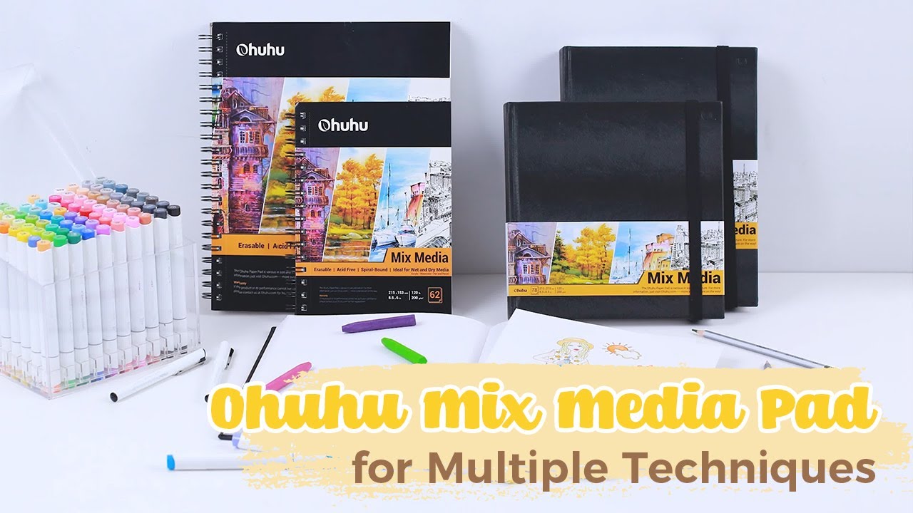 Ohuhu Mix Media Pad for Multiple Techniques 