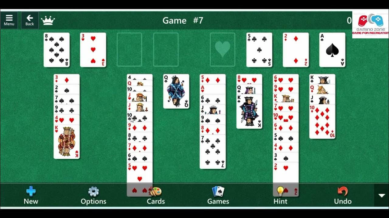 Freecell Online Game 7 Solved Microsoft Solitaire Collections Youtube