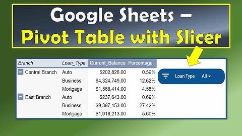 Google Sheets Pivot Table With Slicer