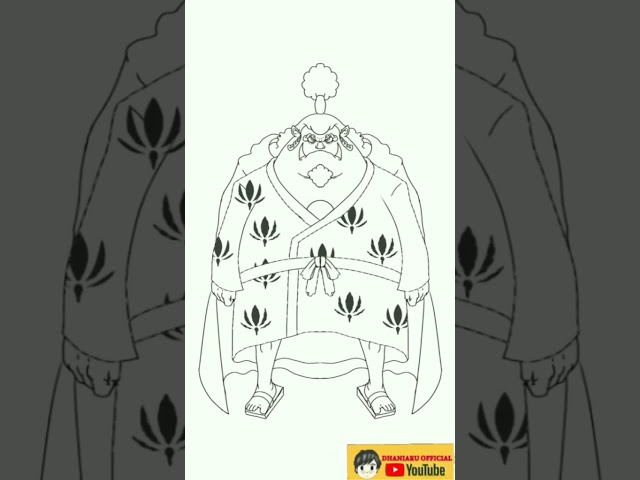 #satisfying #drawing jinbei #onepiece (no shading & no gradient) class=