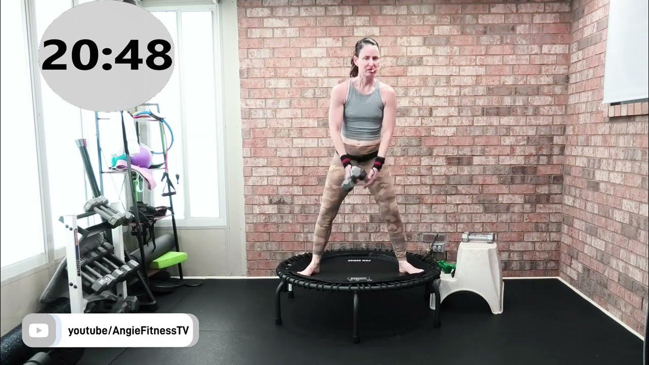 Rebounder Cardio Bounce Strength Training Interval Workout ️ HEART