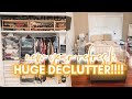 DECLUTTERING MY ENTIRE ROOM | before & after