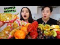 TANGHULU CANDIED FRUITS! Dragon Fruit + Tangerine + Strawberries + Kiwi MUKBANG