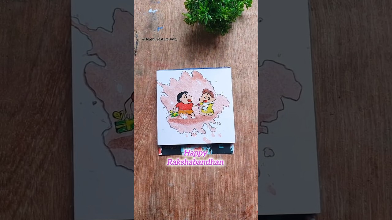 Shinchan Himawari Rakshabandhan Water Drop Drawing 💧🌸✍️ 
