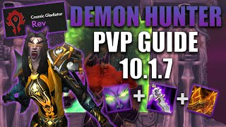 R1 DEMON HUNTER 10 MINUTE DRAGONFLIGHT GUIDE | REVZXY 3500XP | 10.1.7 WoW PVP ARENA | SOLO SHUFFLE