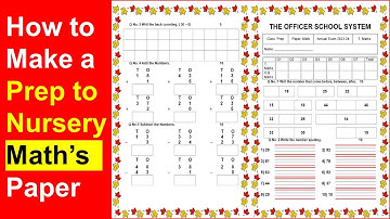 How to Create Math Paper for Nursery/KG/Prep in Ms Word | MS Education