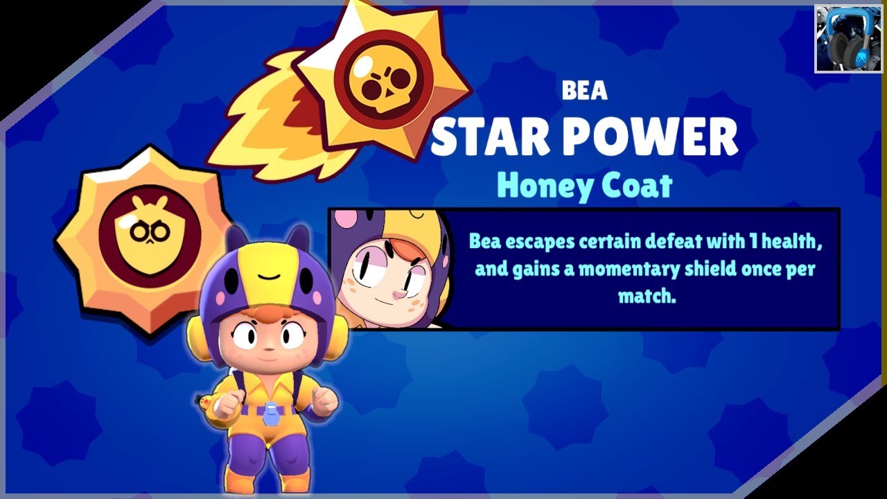 Asmr Brawl Stars Bea S Star Power Honey Coat Showcase Let S Play Zzz Youtube - honey coat brawl stars