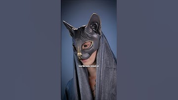 I made a Sphynx cat inspired mask #cosplay #sculpting