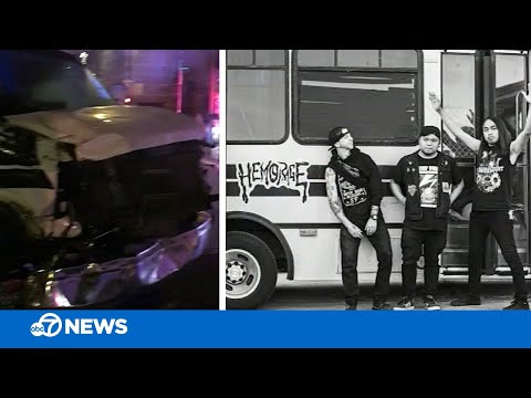 California band safe after mobile-stage tour bus hit, needs thousands of dollars for replacement