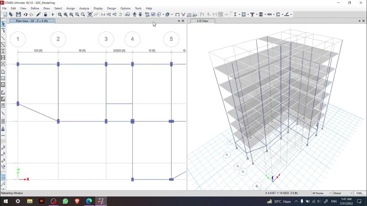 Quickly Change Dimension of a Building in ETABS YouTube