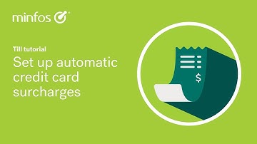 Set up automatic credit card surcharges in Minfos