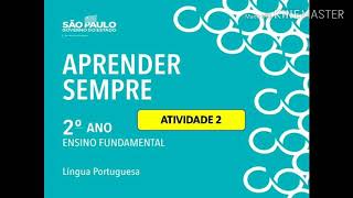 APRENDER SEMPRE 2°ano (português) atividade 2