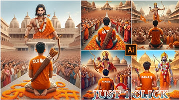 Shri Ram 3D photo create ai || 4K HD Shri Ram Ayodhya mandir photo editing || 3D image editor Ram ji
