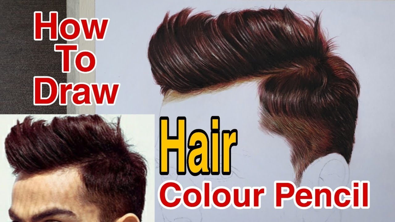 How To Draw Realistic Hair Colored Pencil| by Rahul Palur. - YouTube