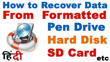 How to Recover Data/Files from a Formatted Pen Drive/Hard Disk/ Memory Card (Step By Step) In Hindi