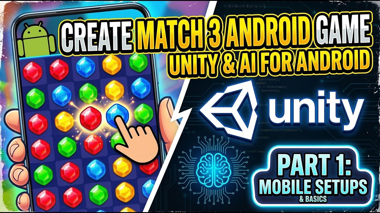 Build a Unity Match 3 Game for Android with AI | Part 1: Setup & Grid ...