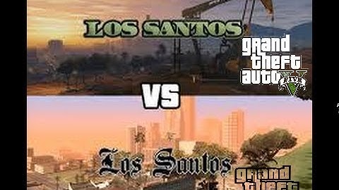 GTA 5 VS GTA San andreas  LOS SANTOS Comparison things you don
