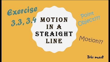Motion in a straight line | Exercise 3.3 and 3.4
