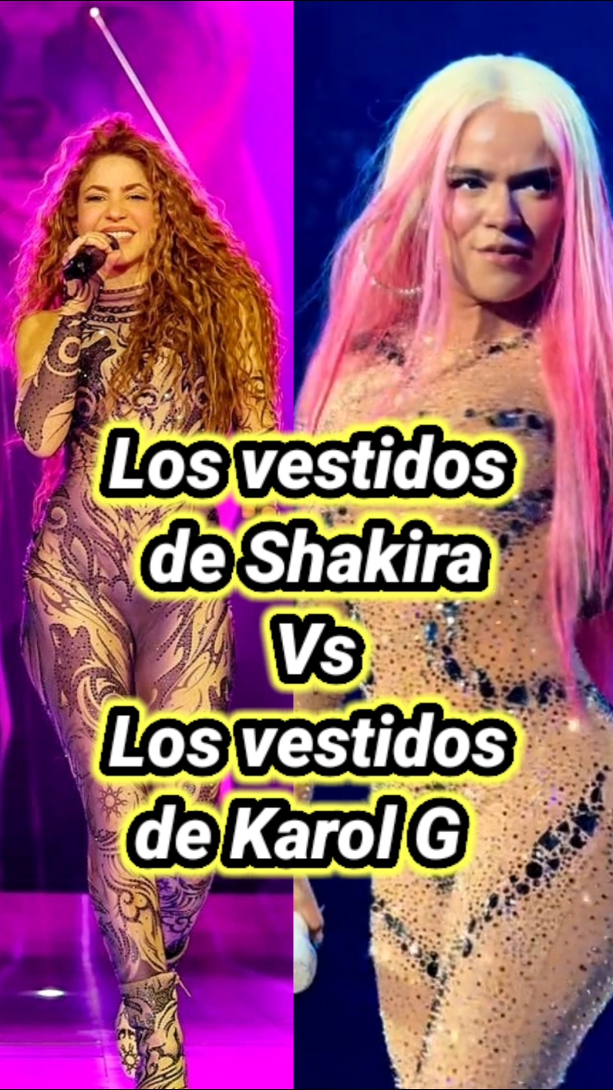 Los vestidos de Shakira Vs Los vestidos de Karol G. #karolg #shakira