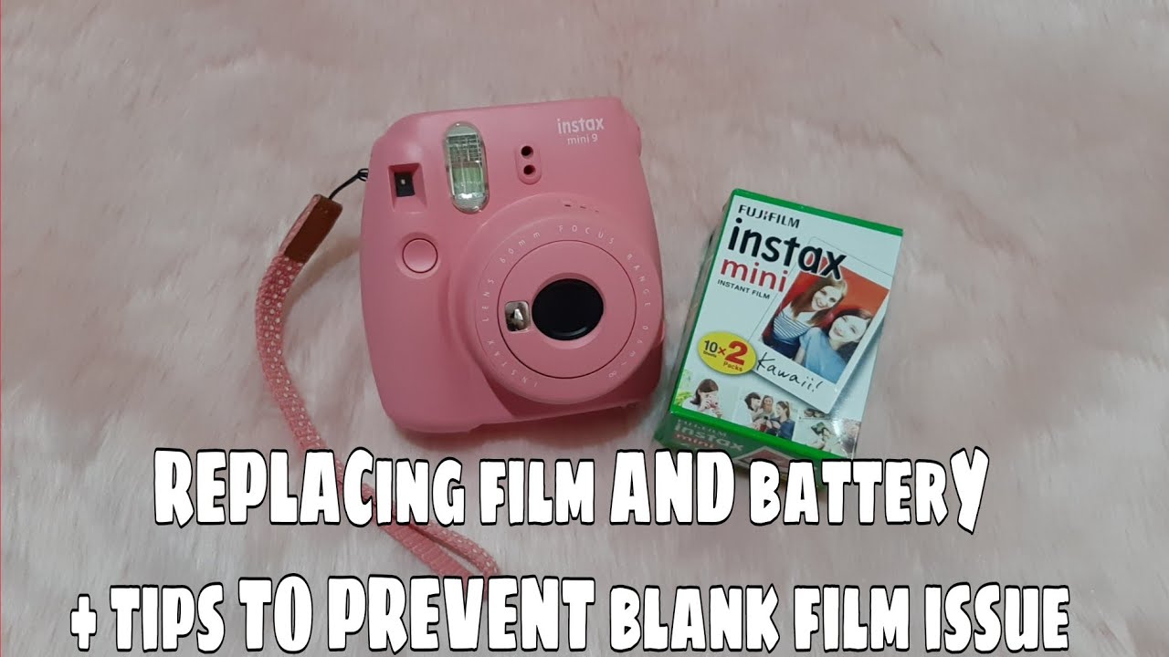 How to Change Film for Fujifilm Instax Mini 9 + Film Care Tips + Battery  replacement 
