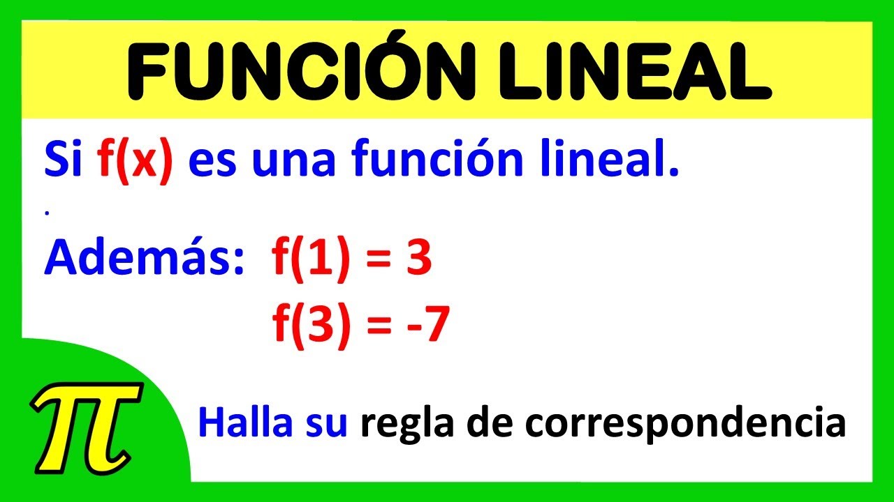 FUNCIONES | calcula la regla de correspondencia. Si f(x) es una función