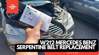 Mercedes W212 OM651 Auxiliary Belt Replacement | DIY Step-by-Step Guide