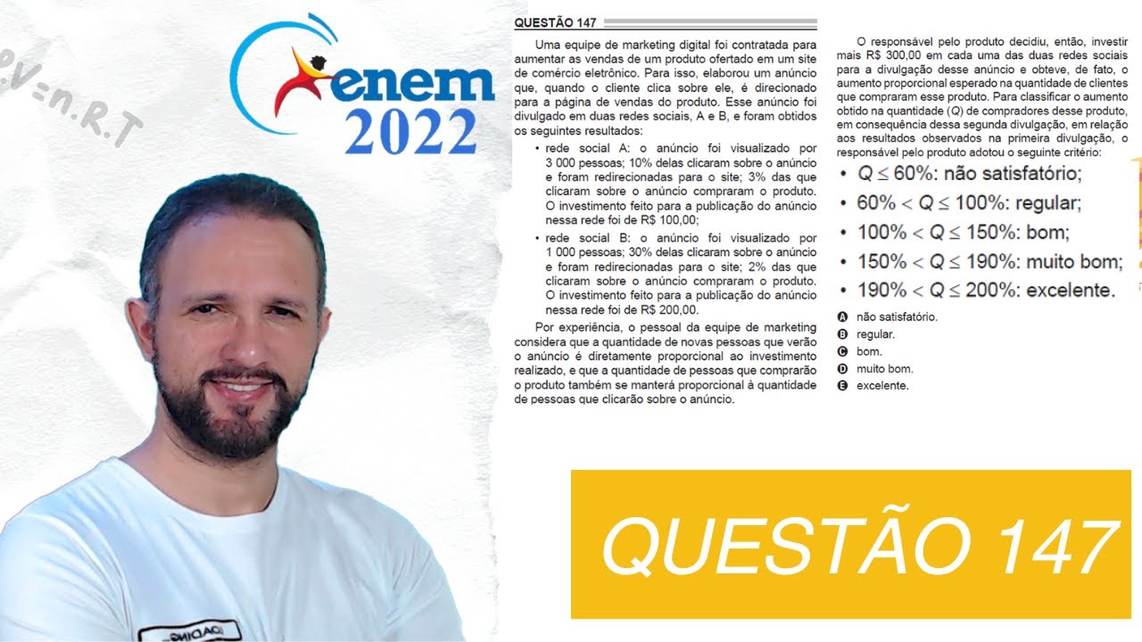 RESOLUÇÃO DO ENEM 2022 | MATEMÁTICA | CADERNO AZUL - Questão 147