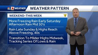 WATCH: Freezing rain causes slick roads Saturday morning