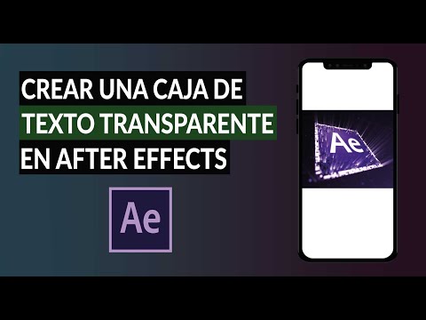 Cómo Crear una Caja de Texto Transparente o Sólido en After Effects