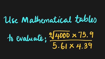 NECO 2024 question 6 | Logarithms Tables