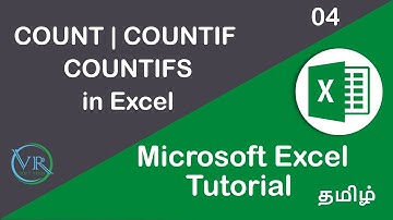 COUNT COUNTIF COUNTIFS in Excel in Tamil - 04