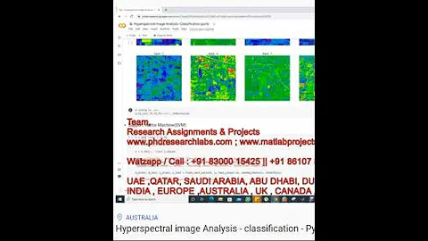 Hyperspectral image Analysis - classification - Python Code