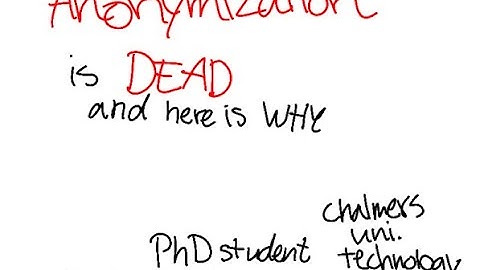 [Pop-sci]: Anonymization is dead... and here is why