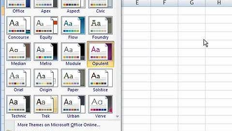 Using Document Themes in Excel 2007