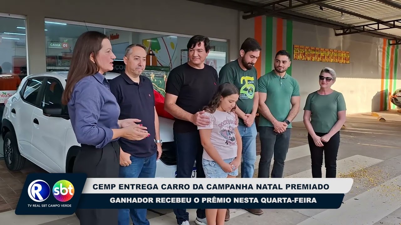 CEMP ENTREGA CARRO DA CAMPANHA NATAL PREMIADOGANHADOR RECEBEU O PRÊMIO NESTA QUARTA-FEIRA