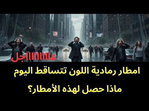 عاجل امطار رمادية اللون غريبة تهطل على الناس