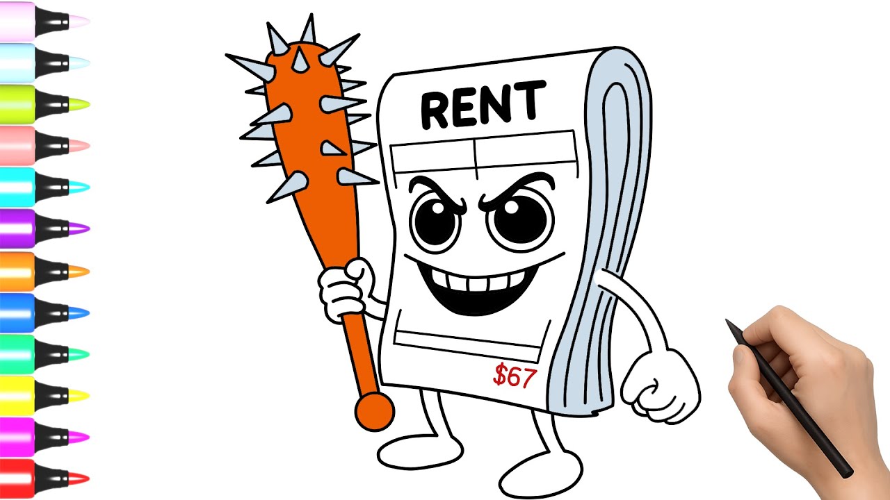 HOW TO DRAW RENT RENT RENT SAHUR  - Brainrot