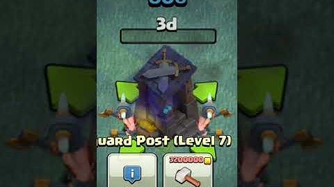 ALL LEVEL OF GUARD POST IN CLASH OF CLAN||#COC#SHORTS||
