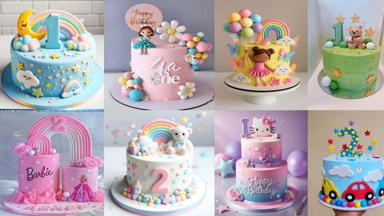 Simple Cake design for babies |1st Birthday cake Images |65+ First Birthday Cake Idea| Birthday Cake