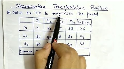 Lec-28 Maximization Transportation Problem | In Hindi | Operation Research
