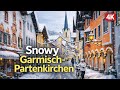 Heavy Snowfall in Garmisch-Partenkirchen Germany Walking Tour 🇩🇪
