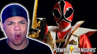 FIRST TIME WATCHING POWER RANGERS FIRST RED SUPER SAMURAI MORPH!!