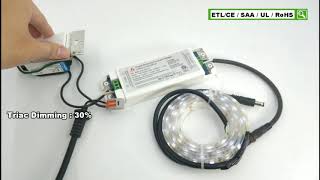 24W 30W 48W 60W Triac Dimmable CV Led Driver with UL ETL CE listed