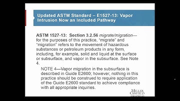 "Vapor Intrusion Part II - Practitioner and Legal Perspectives" Lawrence W. Falbe