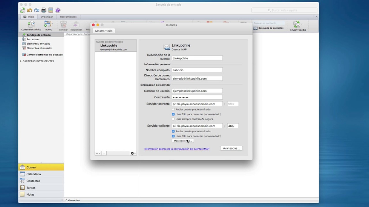 Configuración de cuentas de correo para Outlook (Mac) - YouTube